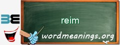 WordMeaning blackboard for reim